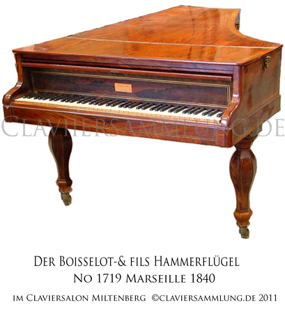 der List- Hammerflügel Boisselot Nr 1719  Marseille 1840 Claviersalon Miltenberg