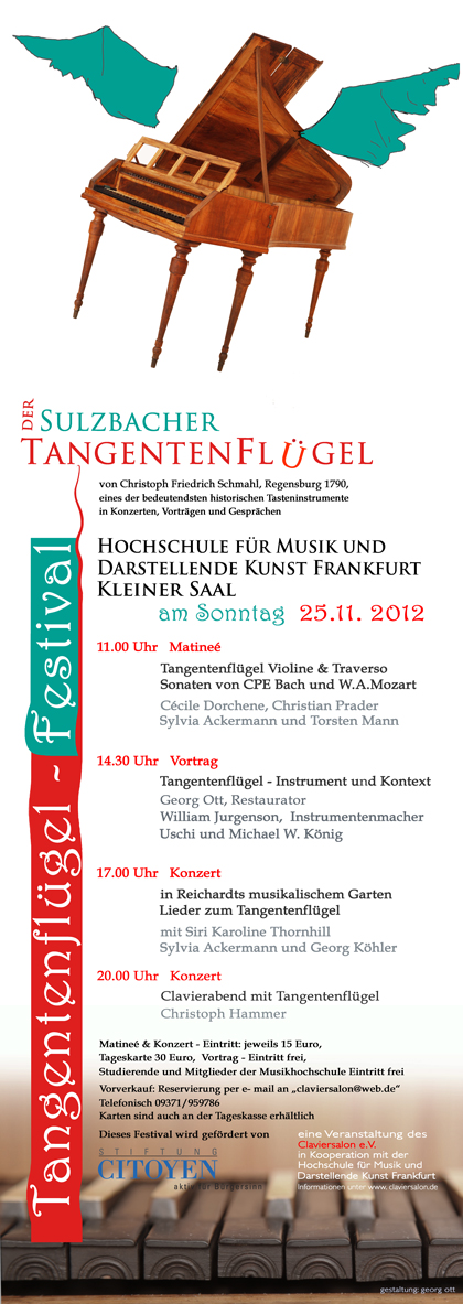 Das Tangentenflügel-Festival des Claviersalons in Kooperation mit der Hochschule für Musik und darstellende Kunst Frankfurt am 25. November 2012