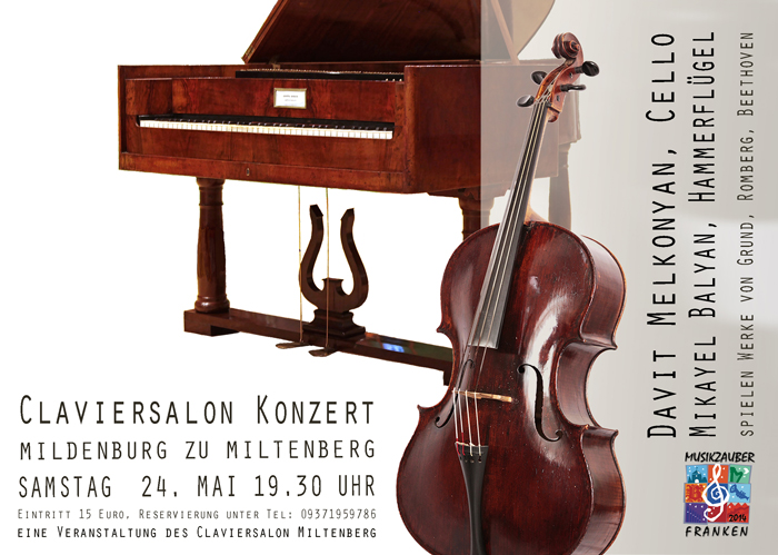 Siri Karoline Thornhill - Sopran, Georg Lukas Köhler- Naturhorn und Sylvia Ackermann am historischen Fortepiano von Johann David Schiedmayer, spielten ein grandioses Konzert in der Orangerie im Schlossgarten Erlangen