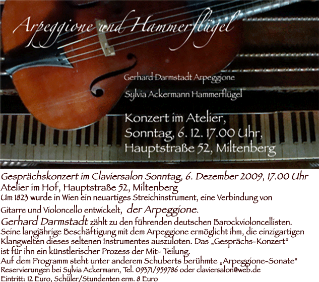 Konzert im Claviersalon mit Gerhart Darmstadt