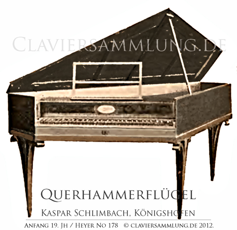 Querhammerflügel Johann Caspar Schlimbach, Königshofen, Anfang 19. Jh Aeoline Harmonium  Claviersalon Miltenberg Sylvia Ackermann Georg Ott