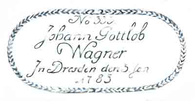 SignaturClavecin Royal Wagner Dresden